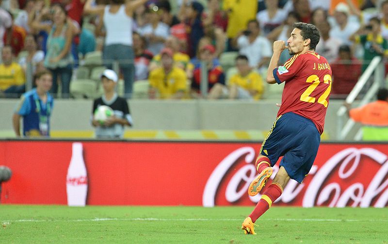 Navas celebra su gol en el penalti decisivo.