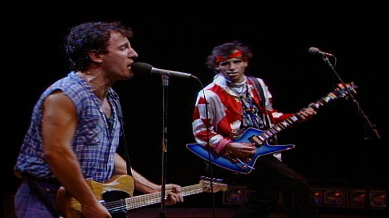 Fotografía de Springsteen en un concierto de la gira Born to Run