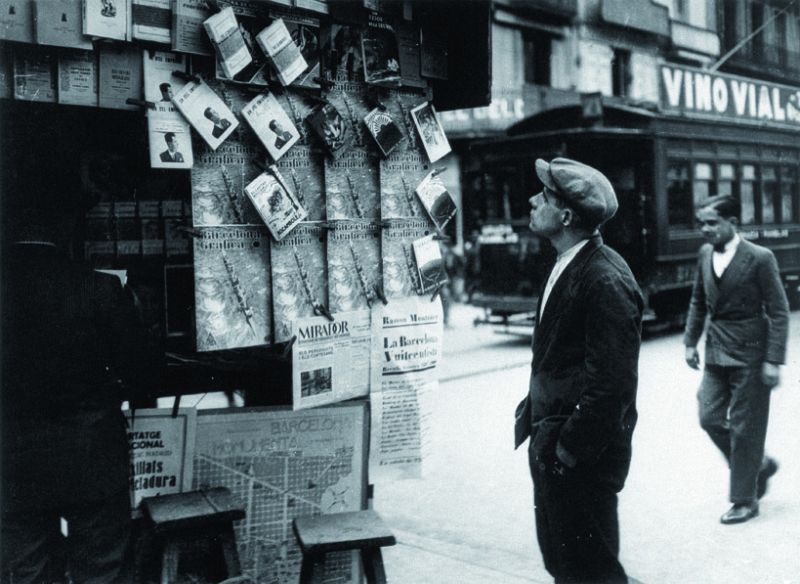 Primer día del periódico Barcelona Gráfica' (Josep Maria Sagarra, 1939)