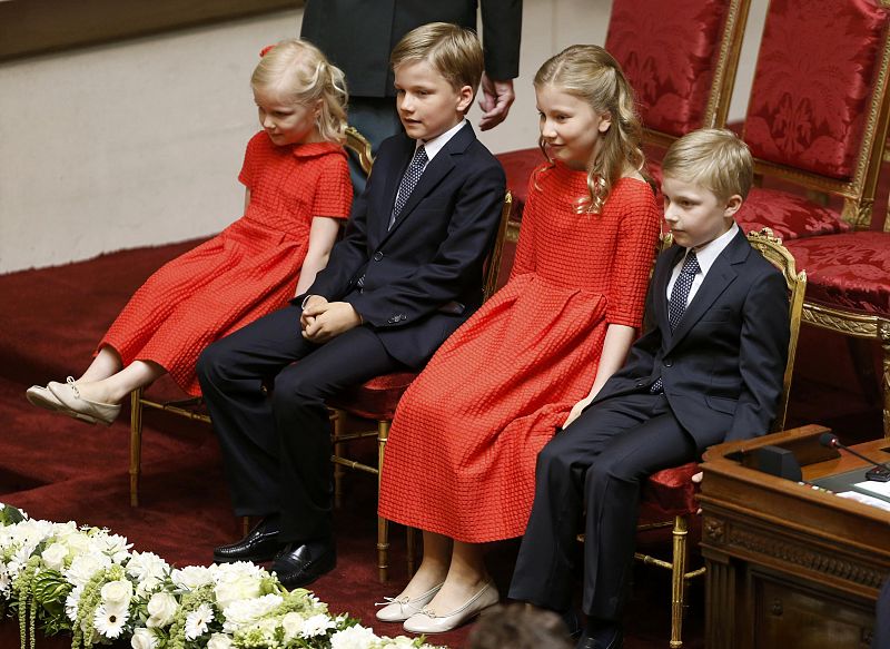 Los futuros príncipes durante el acto