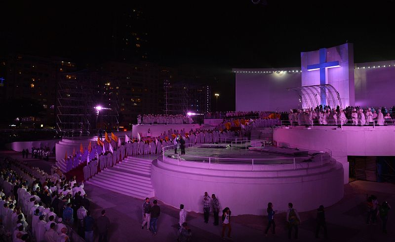 Imagen de la ceremonia inaugural de la Jornada Mundial de la Juventud en Río de Janeiro, Brasil