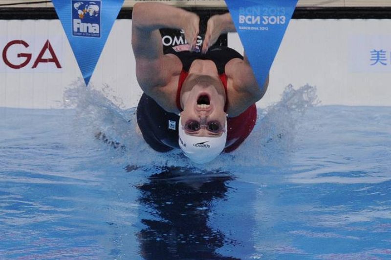 La nadadora estadounidense Missy Franklin esta mañana durante la fase de clasificación de los 100 metro espalda. 