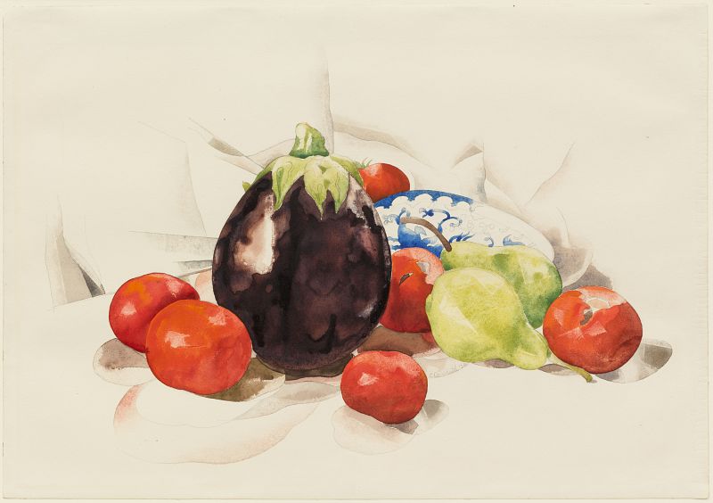 'Berenjena y tomates' (1926). Charles Demuth.