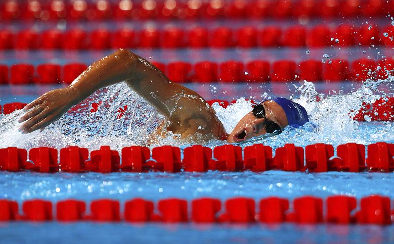 Spain's Belmonte Garcia swims in the women's 800m freestyle heats during the World Swimming Championships in Barcelona