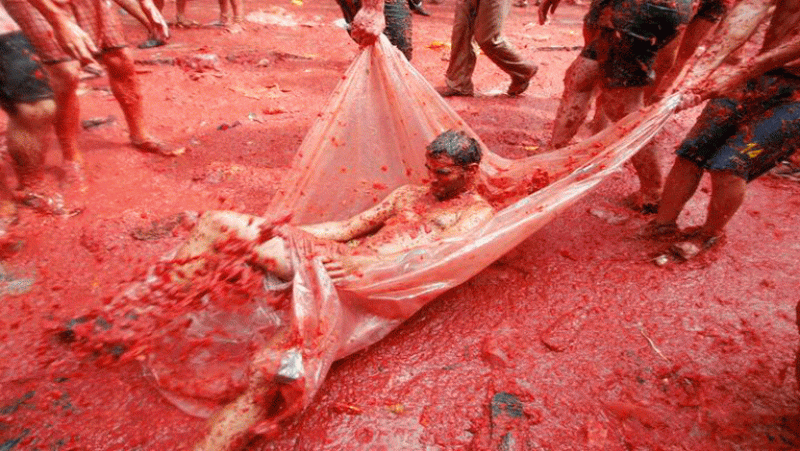La tomatina de Buñol