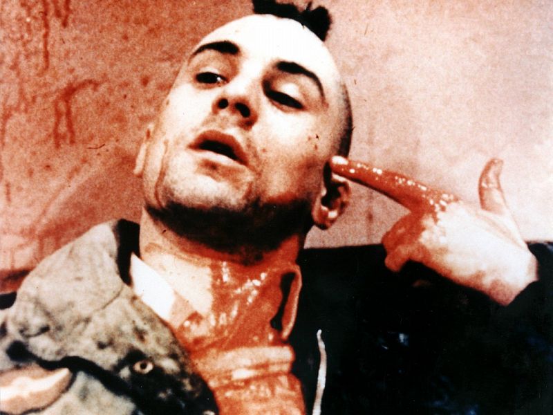 Uno de los icónicos fotogramas de Taxi Driver (1976)