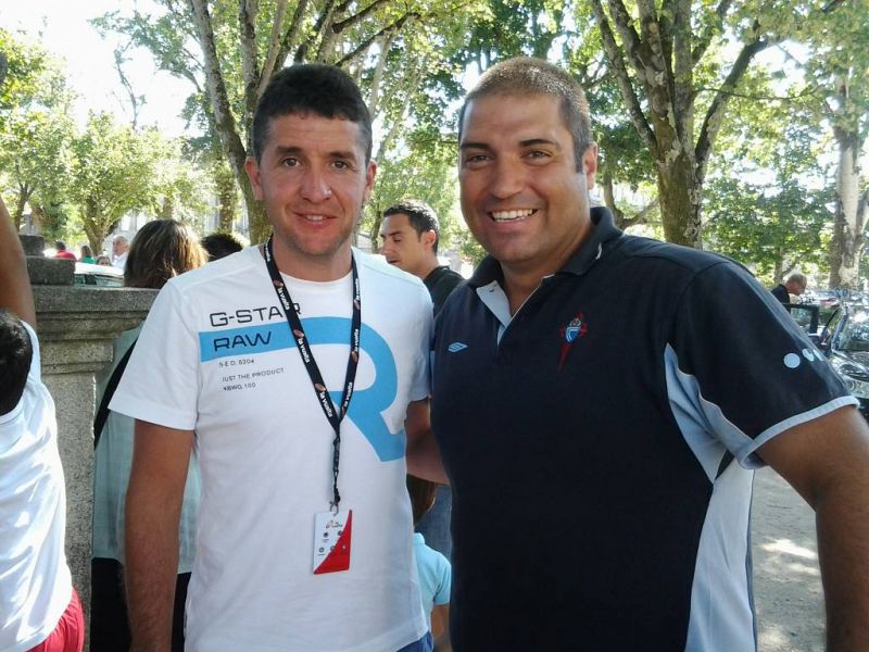 Foto con Sastre en la salida de Pontevedra. Fotografía enviada por Jesús Bamposta da Silva