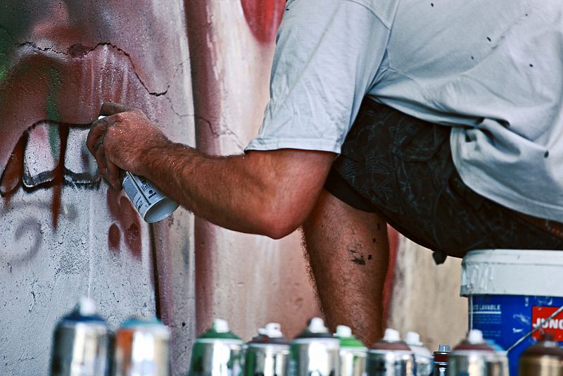 Belin prepara su grafiti para ¡Atención obras!