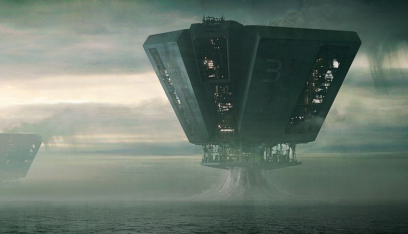 Las torres que succionan el agua del mar. La misión del personaje de Tom Cruise es defenderlas