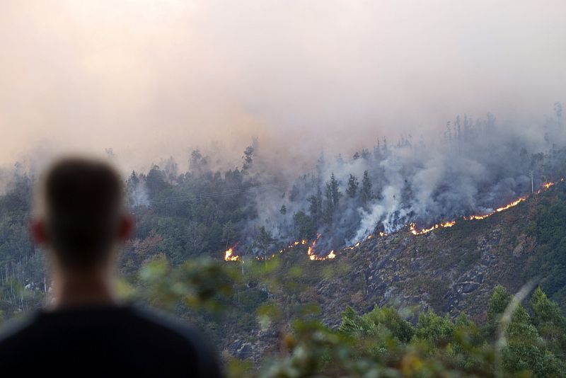 Inendio forestal en Negreira, A Coruña, obliga a activar el nivel 1 de alerta