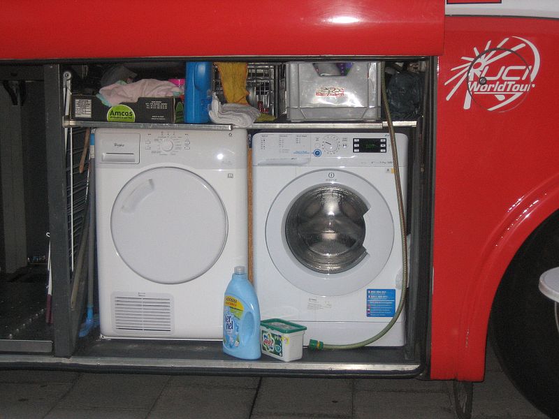 lavadora en el autobús