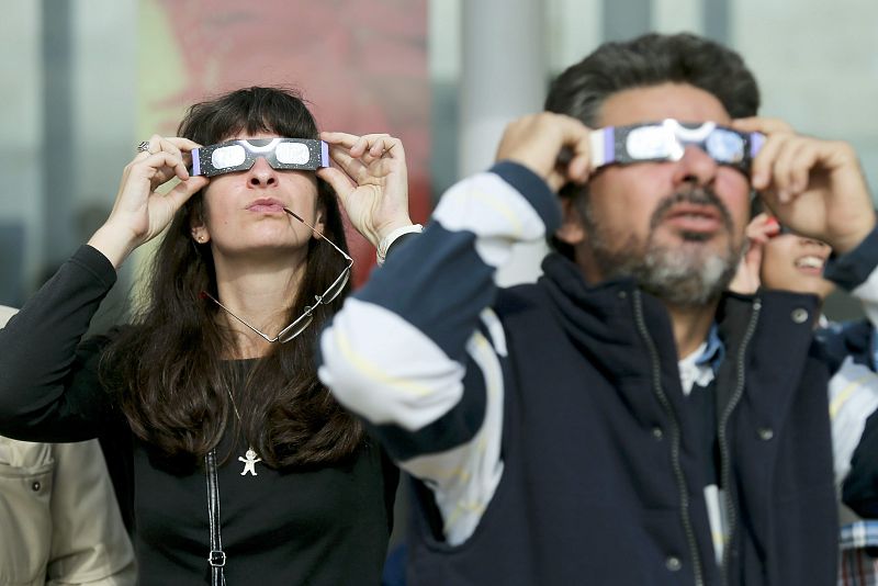 Partial solar eclipse in Portugal