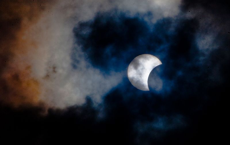 Imagen del eclipse visto desde Tenerife, Islas Canarias