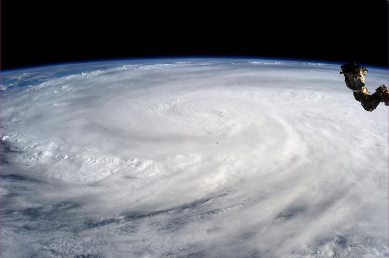 Typhoon Haiyan is pictured from the International Space Station