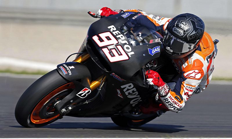 Márquez rueda en la pista del Circuito Ricardo Tormo.