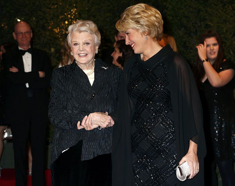 Actresses Angela Lansbury and Emma Thompson arrive at the 5th Annual Academy of Motion Picture Arts & Sciences Governors Awards in Hollywood