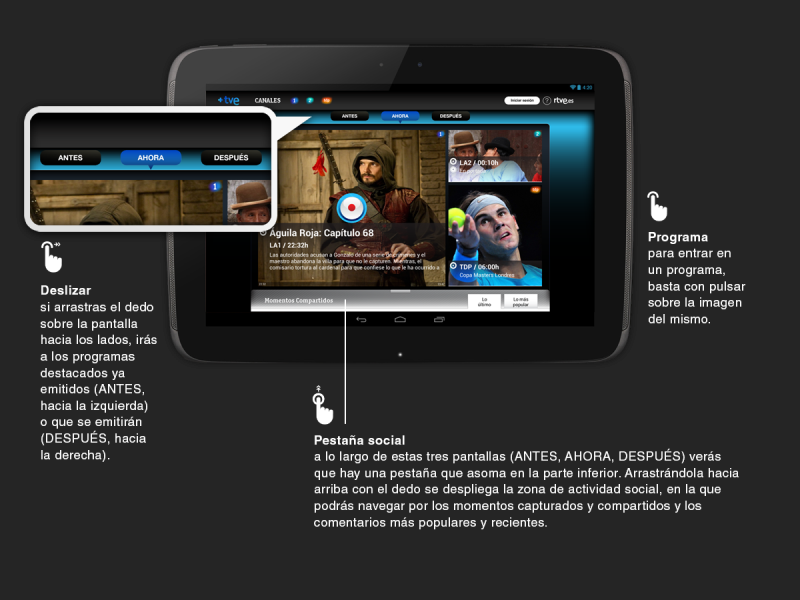 Cómo usar +TVE en tabletas Android - 2