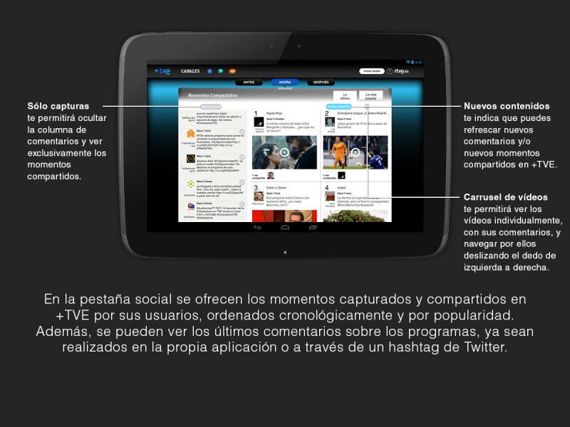 Cómo usar +TVE en tabletas Android - 3