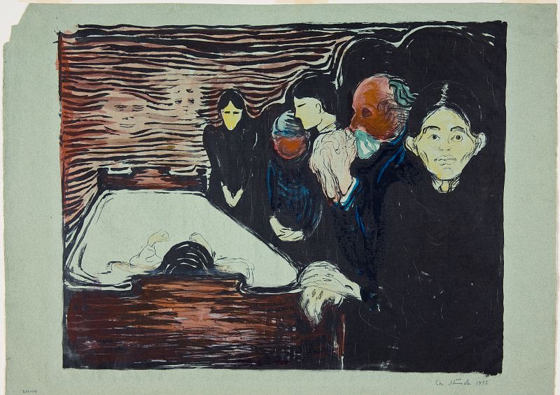 'Junto al lecho de muerte', de Edvard Munch.