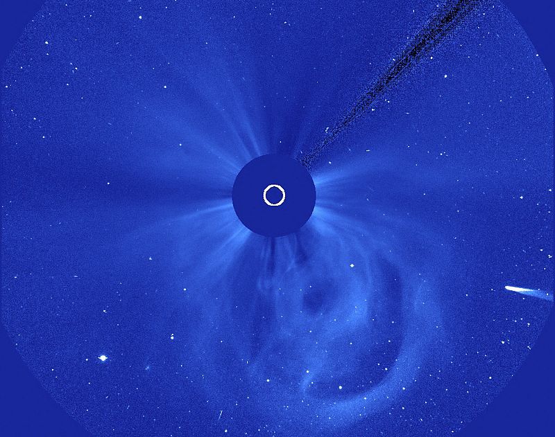 El cometa ISON en una de sus últimas imágenes antes de pasar el perihelio.