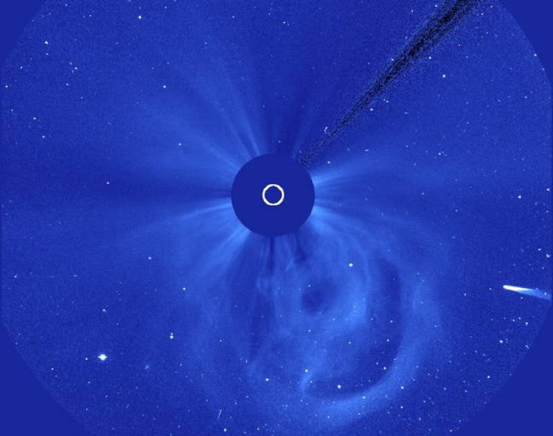 El cometa ISON en una de sus últimas imágenes antes de pasar el perihelio.