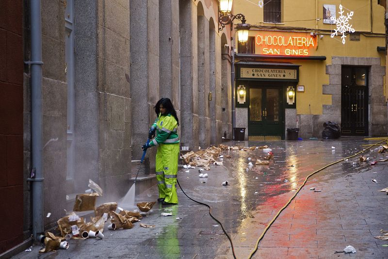 Más de 22 toneladas de basura recogidas en el centro de Madrid