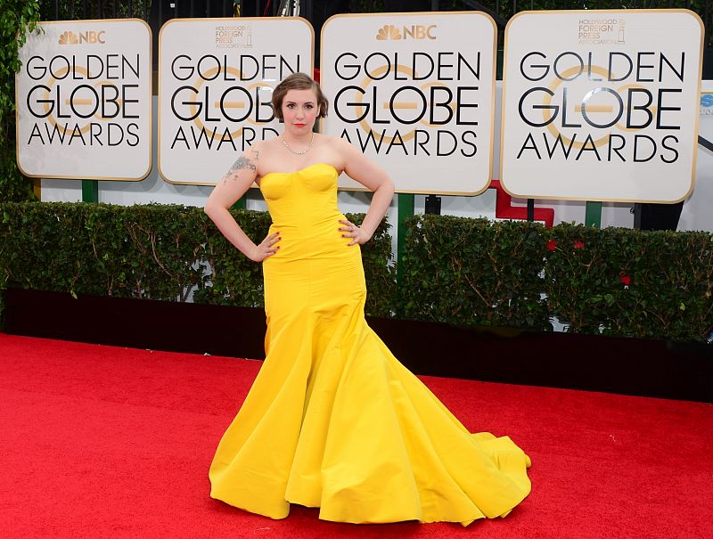 La actriz Lena Dunham ('Girls') en la alfombra roja.