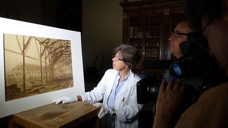 Grabando con Isabel Ortega las fotografías