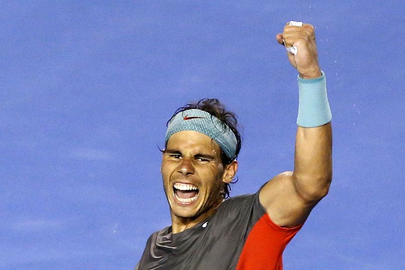 Nadal celebra su pase a la final en el Open de Australia