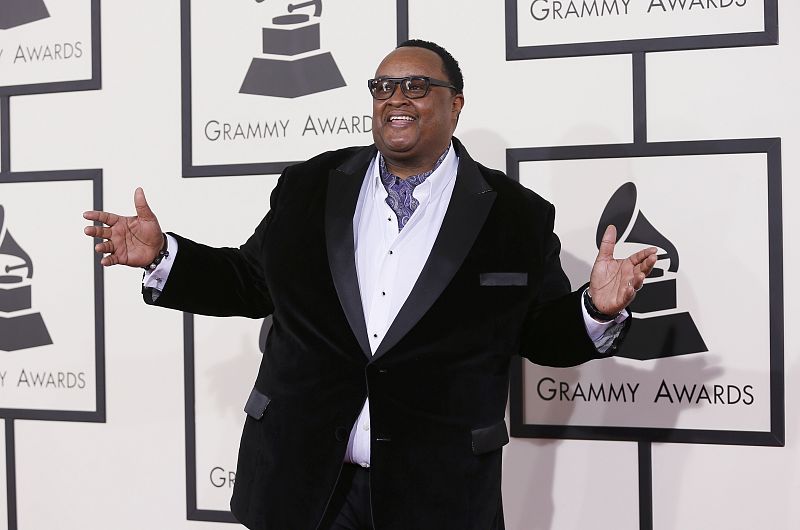 La cantante gospel Percy Bady a su llegada a los Grammy 2014.