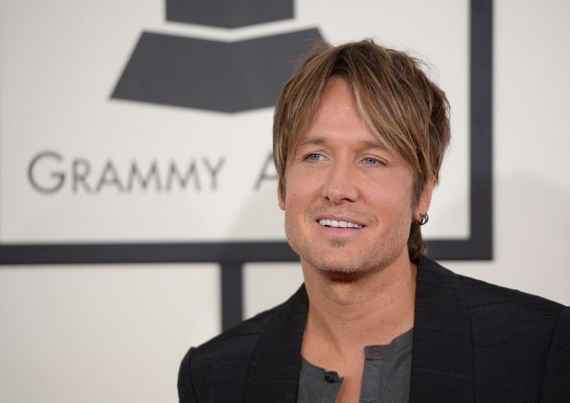 El cantante Keith Urban en la llegada a la gala de los Grammy en Los Angeles.