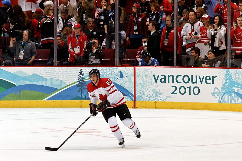 El jugador canadiense de hockey hielo Sidney Crosby