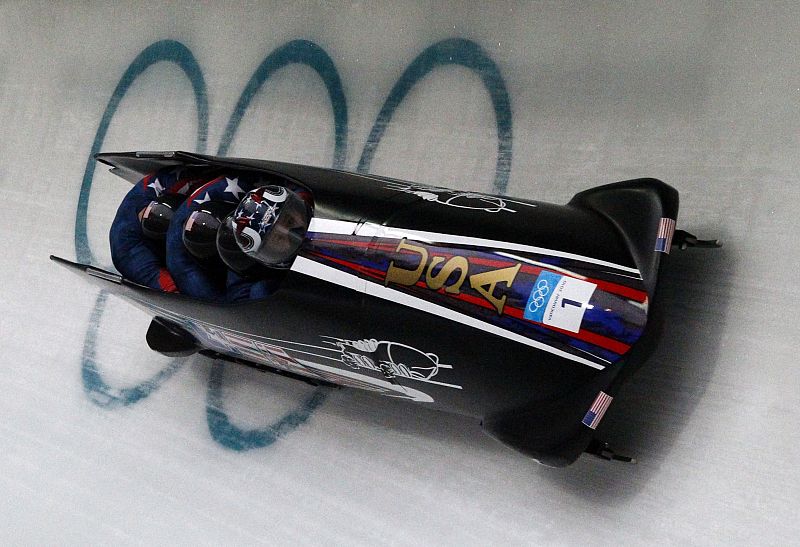 El piloto estadounidense de bobsleigh Steven Holcomb