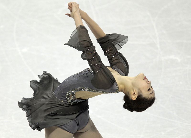 La patinadora surcoreana Kim Yuna