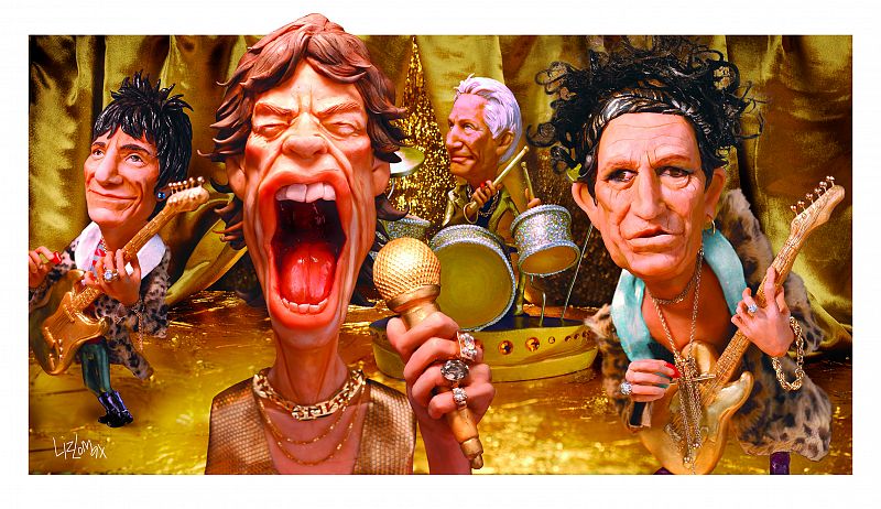 'The Rolling Stones', 2004. Liz Lomax para la revista 'Rolling Stone', arcilla polimérica, pintura de aceite, espuma de aislamiento y fotografía digital