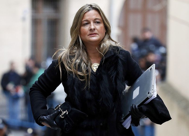 Lopez Negrete, lawyer of Clean Hands association, walks during a lunch break at Palma de Mallorca