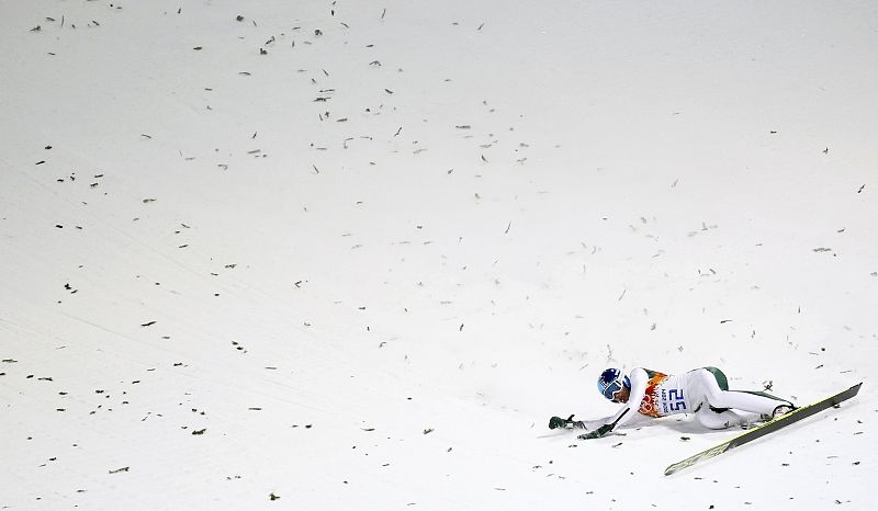 Caída del saltador de esquí esloveno Robert Kranjec