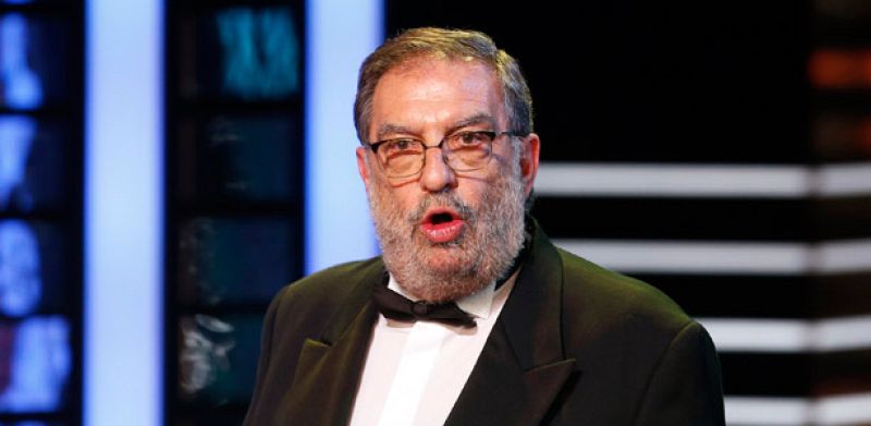 Enrique González Macho, presidente de la Academia de Cine español, durante su discurso en la Gala de los Premios Goya 2014