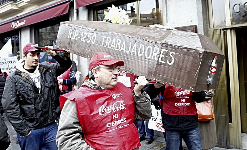 MÉNDEZ Y TOXO A UNA MANIFESTACIÓN DE LOS TRABAJADORES DE COCA-COLA