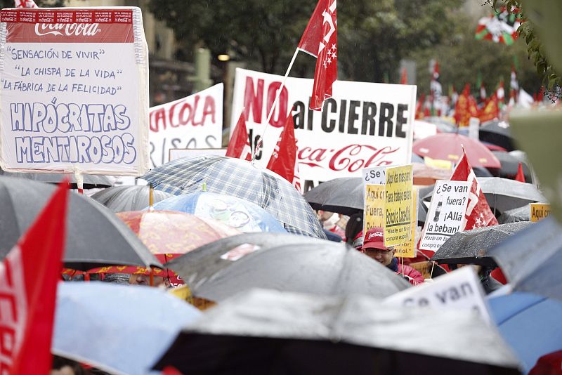 MÉNDEZ Y TOXO A UNA MANIFESTACIÓN DE LOS TRABAJADORES DE COCA-COLA