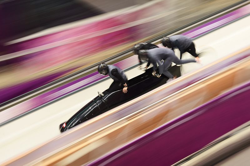 Entrenamientos de bobsleigh a cuatro