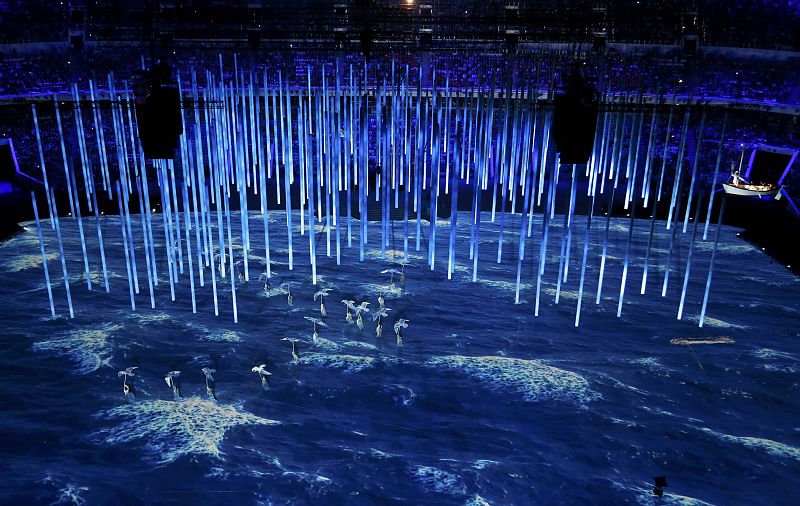 Espectaculares imágenes en el estadio Fisht.