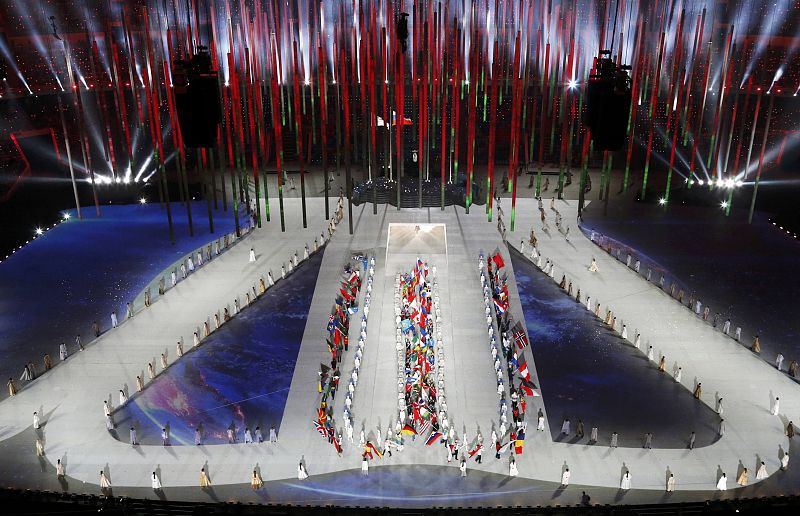 Todos los países participantes han desfilado en la ceremonia de clausura.