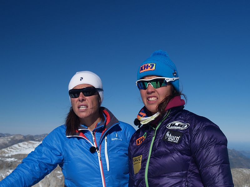 Edurne Pasabán y Laia Sanz en el Monte Perdido