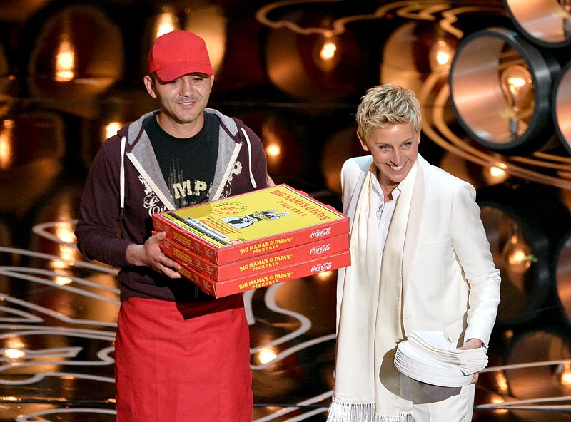 Ellen DeGeneres ha sorprendido a todos invitando a pizza a los actores.