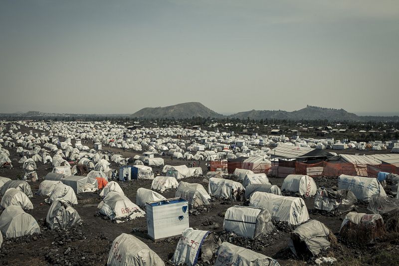 El campamento de Mugunga 3, al oeste de Goma (Kivu Septentrional) está ocupado por más de 15.000 personas.