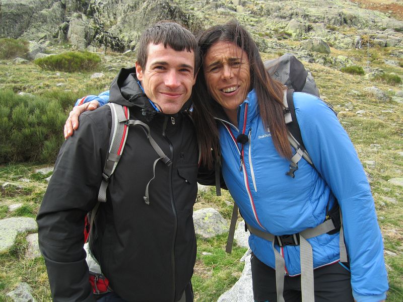 Pasabán y Juanjo Ballesta, rodando en Gredos.