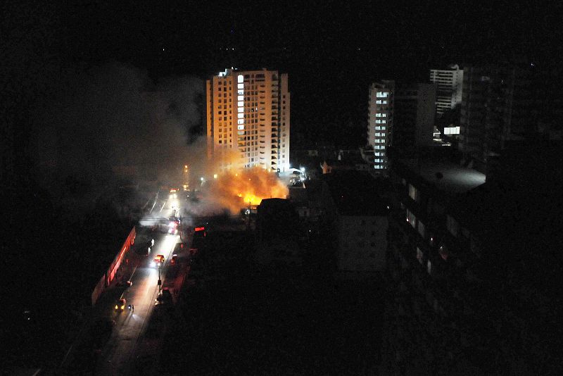 Incendio declarado en la ciudad de Iquique tras el seismo