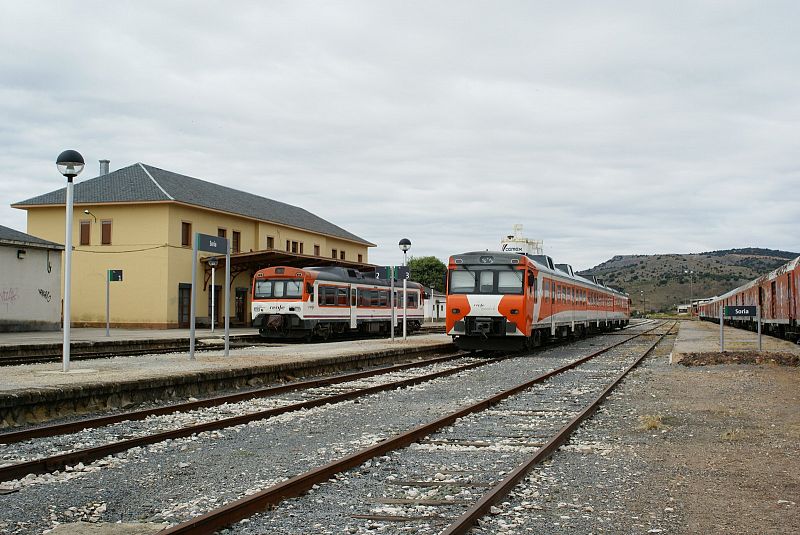 Estación de Soria, la más importante de las construidas expresamente para el Santander-Mediterráneo