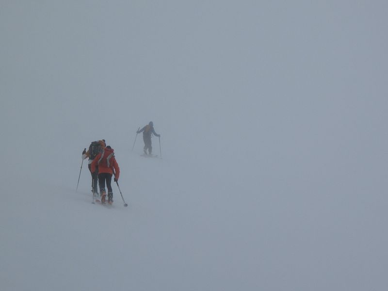 Peleando contra el frio y el viento